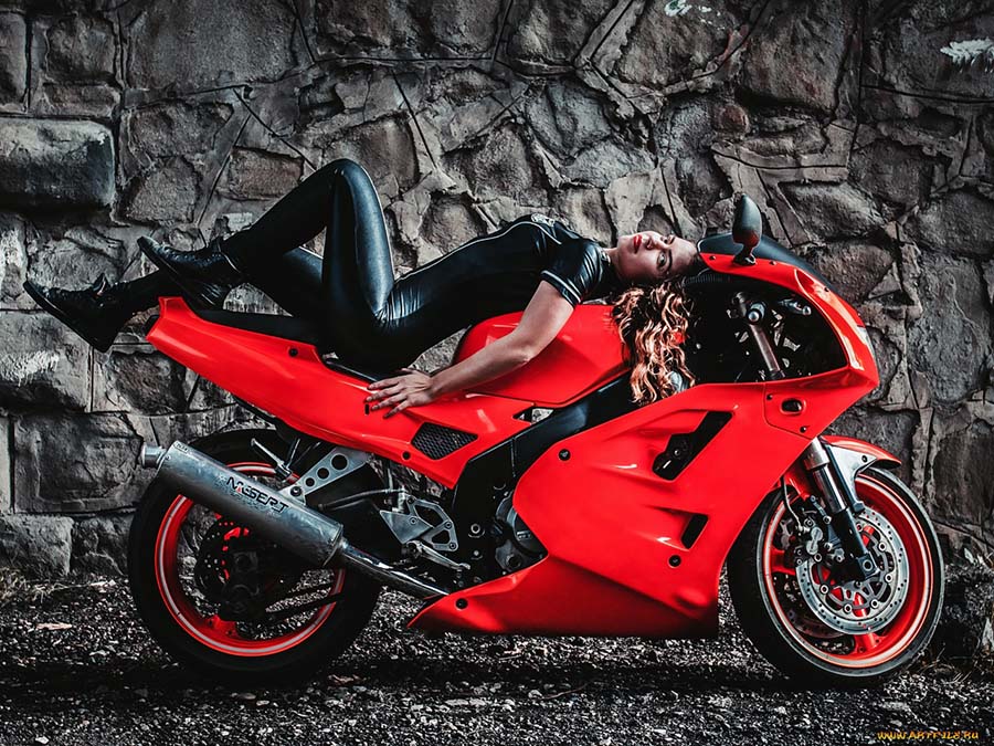 Beautiful girl Beautiful girls and motorcycles in New York