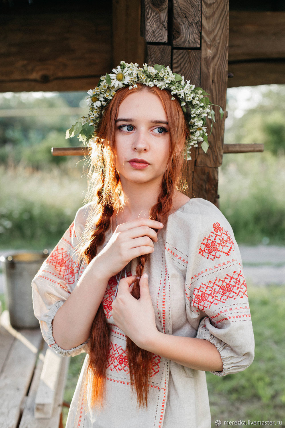 A playful frame from Girls in Slavic costumes — online in New York